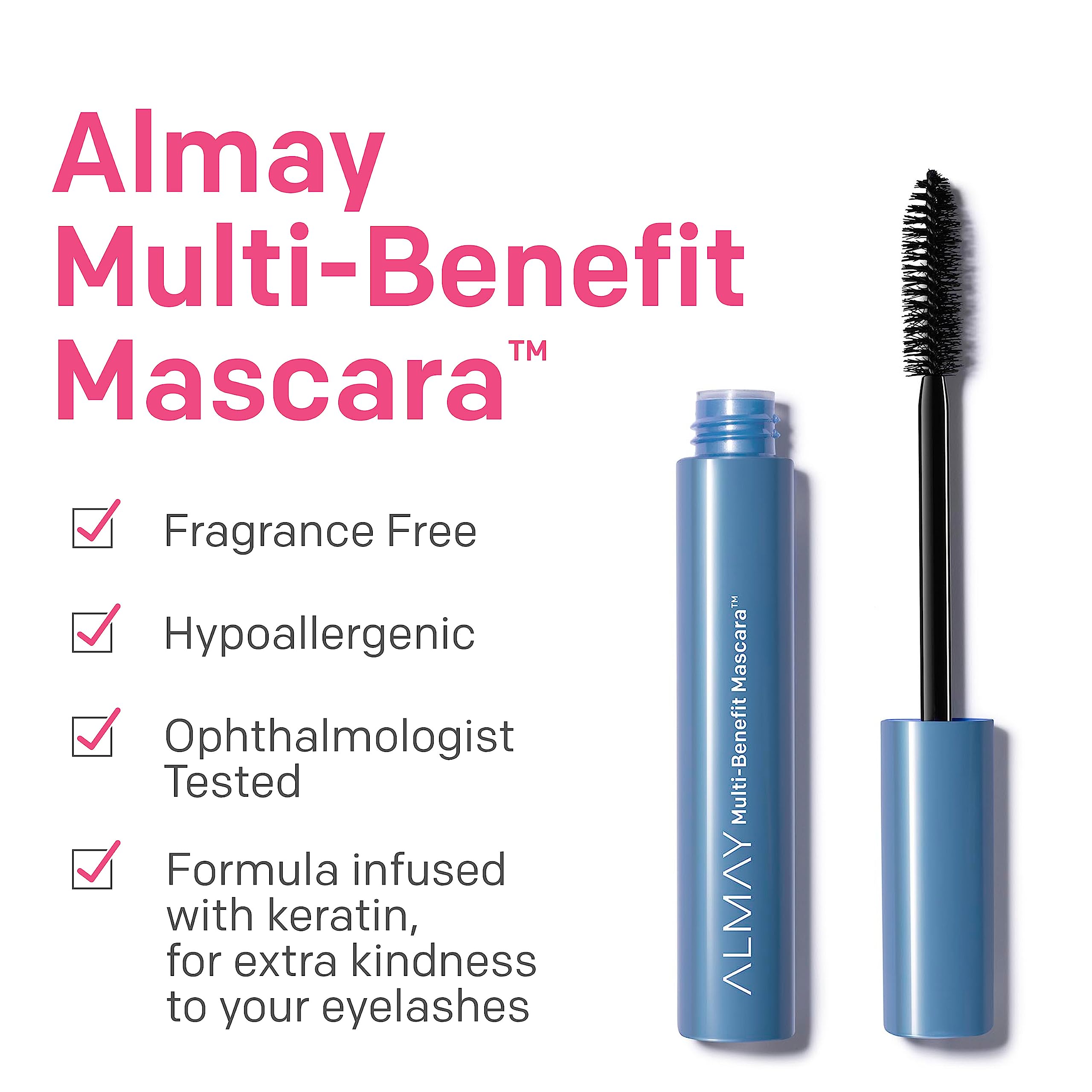 Almay Multi-Benefit Mascara, Duo Packs, Black, 2.9 Ounce